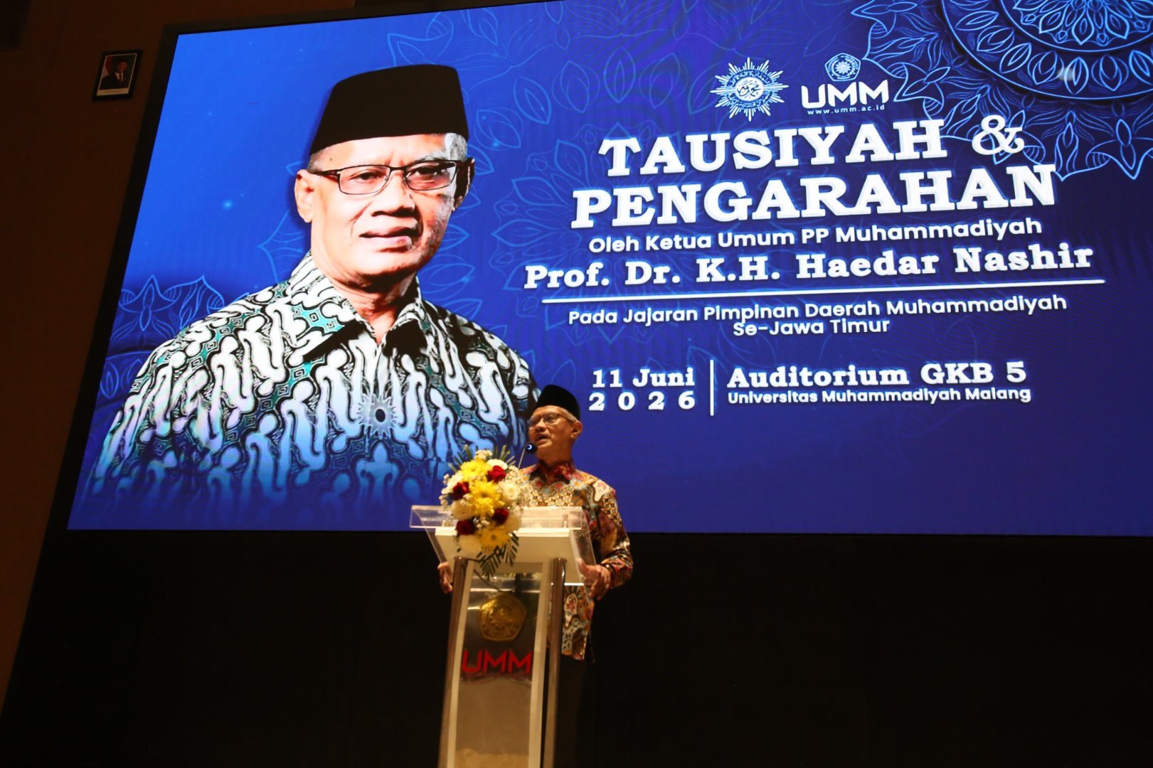 Berikan Tausiyah, Haedar Nashir Tantang UMM Bertransformasi